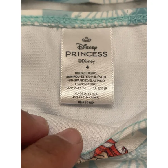 NWT Disney Ariel Swimsuit Skirt Deluxe 3 pc The Little Mermaid Size 4 - Picture 2 of 5